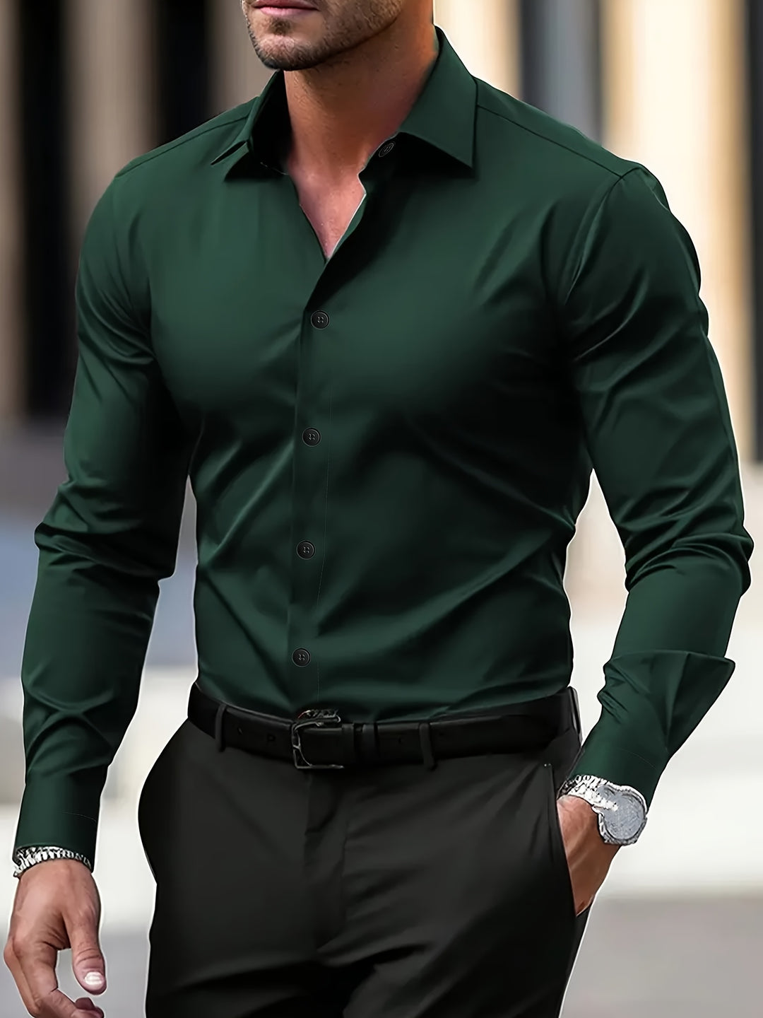 Elegant herenoverhemd in diverse kleuren en maten.