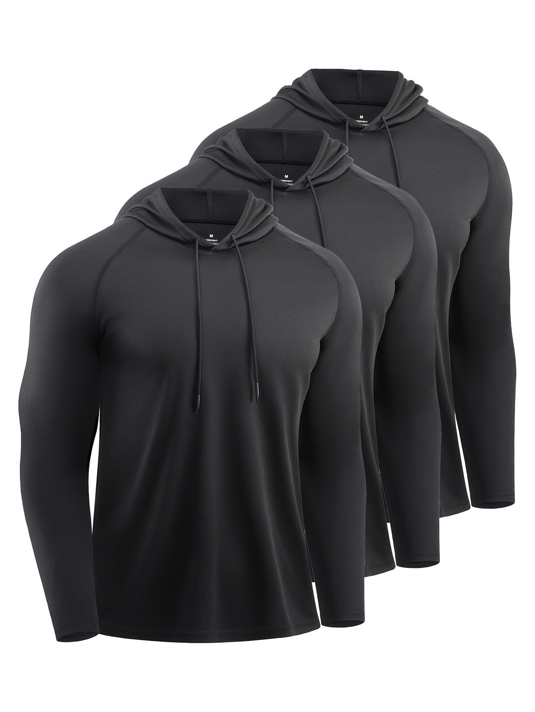 Set van drie zwarte sport hoodies voor heren