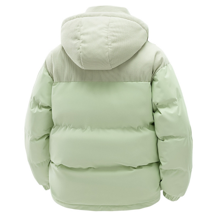 Robuuste winddichte heren winterjas met capuchon voor outdoor activiteiten en koud weer.