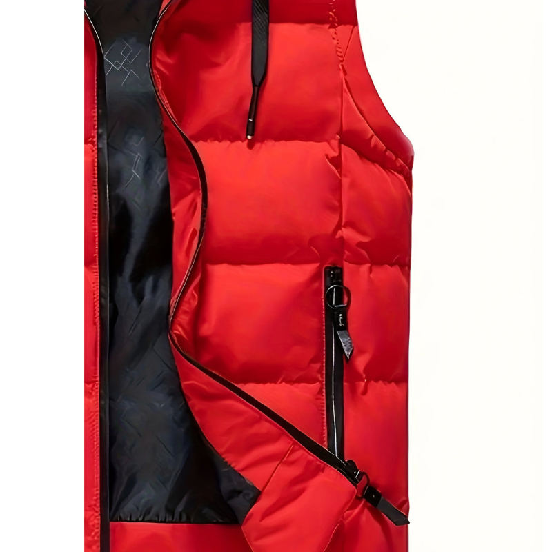 Trendy herenmode wintervest in trendy design met warme voering