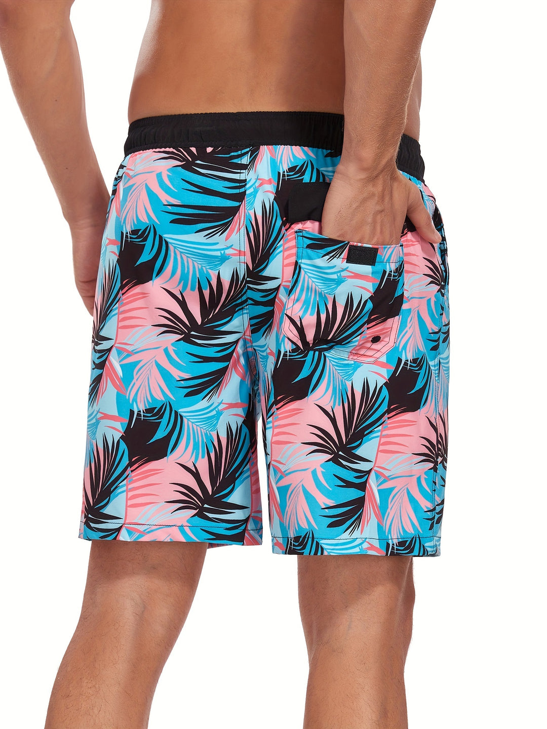Heren zwembroek: sneldrogende shorts met Hawaiian flamingo print, ideaal voor strand en zomer.