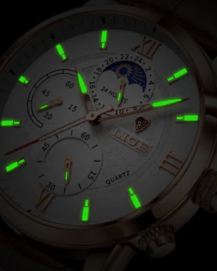Klassiek quartz horloge voor heren met comfortabele band en elegante kast