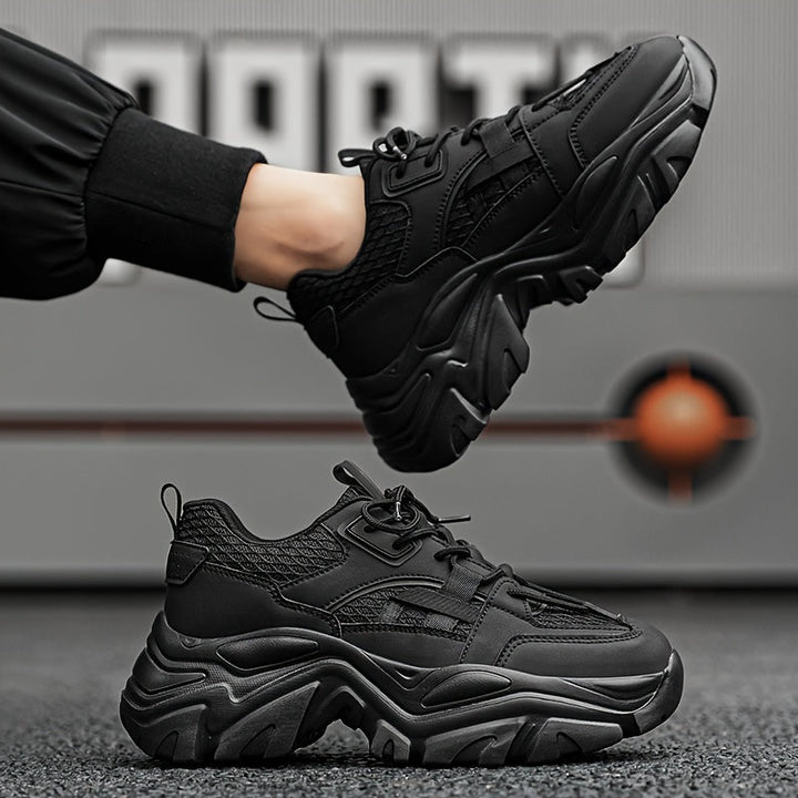 Stijlvolle heren sneakers met chunky zool in trendy kleurstelling
