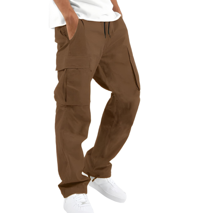 All season herenbroek met rechte pijpen en flexibele tailleband