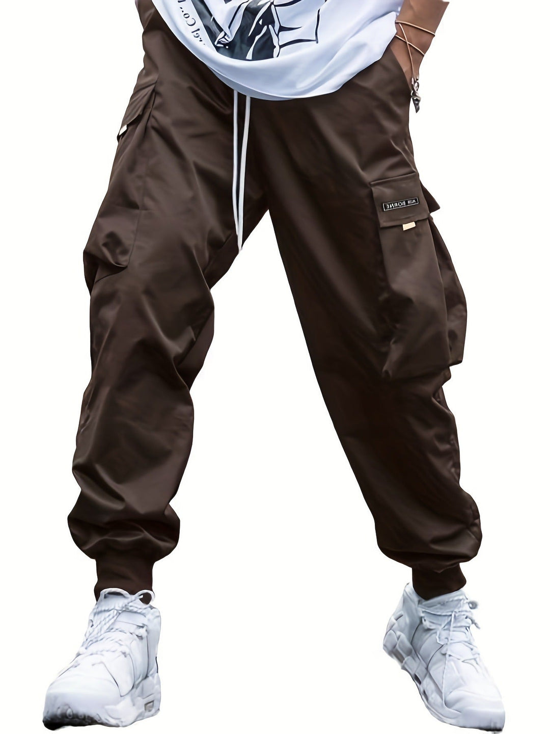 Comfortabele casual heren broek met trekkoord voor dagelijks gebruik