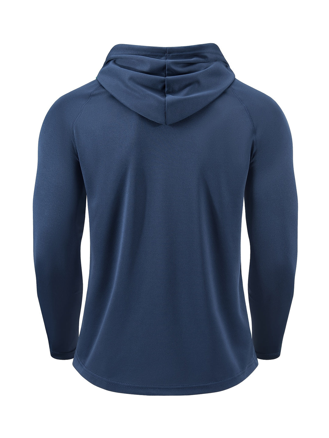 Close-up van de hoogwaardige afwerking en het lichte materiaal van de sneldrogende sport hoodies.
