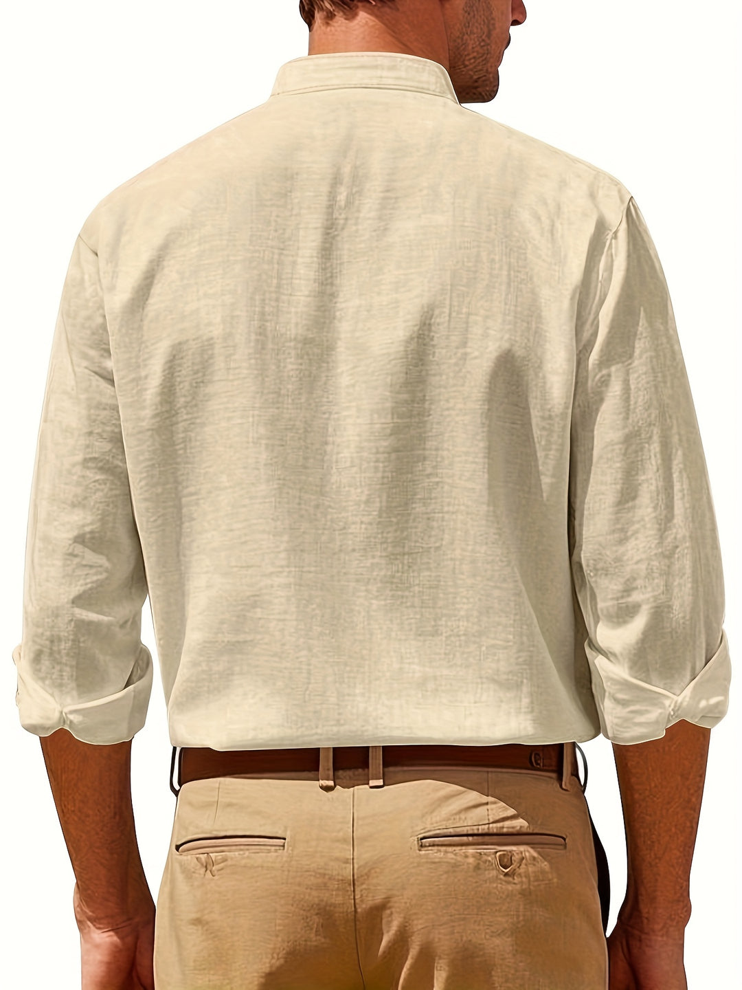 Herenoverhemd lange mouw, Hawaiiaanse stijl, ideaal als zomershirt voor casual strandmode en vakantie.