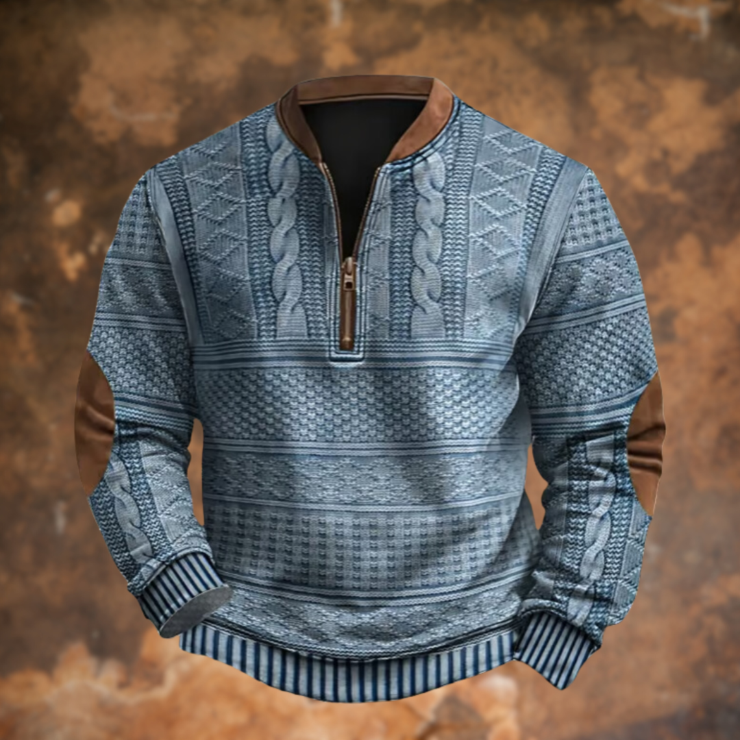 Stijlvolle heren trui met rits, perfect voor casual wintermode. Comfortabel en veelzijdig bovendeel.
