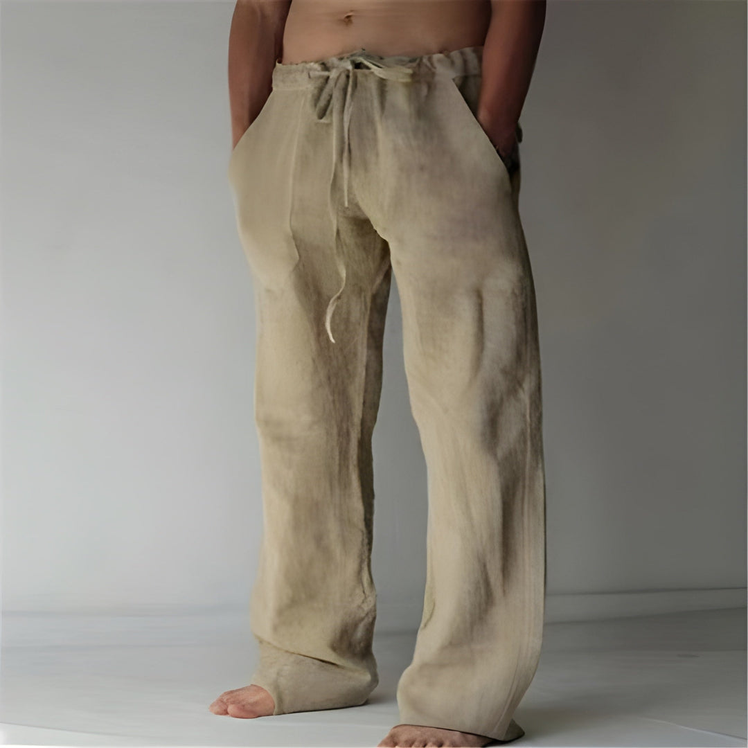 Lichte khaki heren zomerbroek met comfortabele pasvorm
