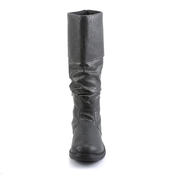 Trendy heren laarzen met denimprint. Kniehoge schoenen voor mannen, ideaal voor een casual outfit in elk seizoen.