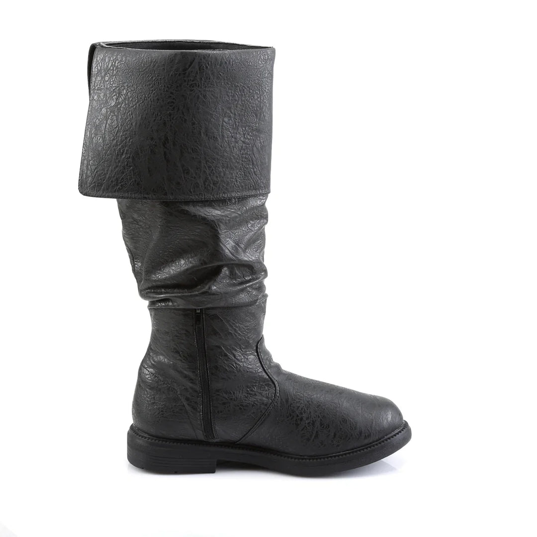 Stijlvolle heren boots met denimprint. Deze hoge laarzen combineren comfort met een casual, moderne look.