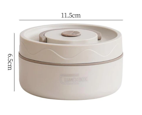 Robuuste FreshSeal lunchbox, geïsoleerd en RVS, verzekert verse en warme maaltijden.