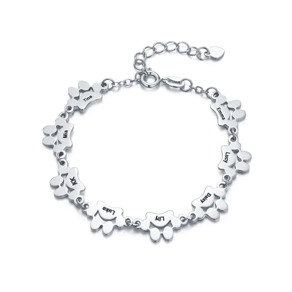 Duurzaam gepersonaliseerd RVS armbandje voor huisdierliefhebbers. Keuze uit goud, zilver en roségoud.