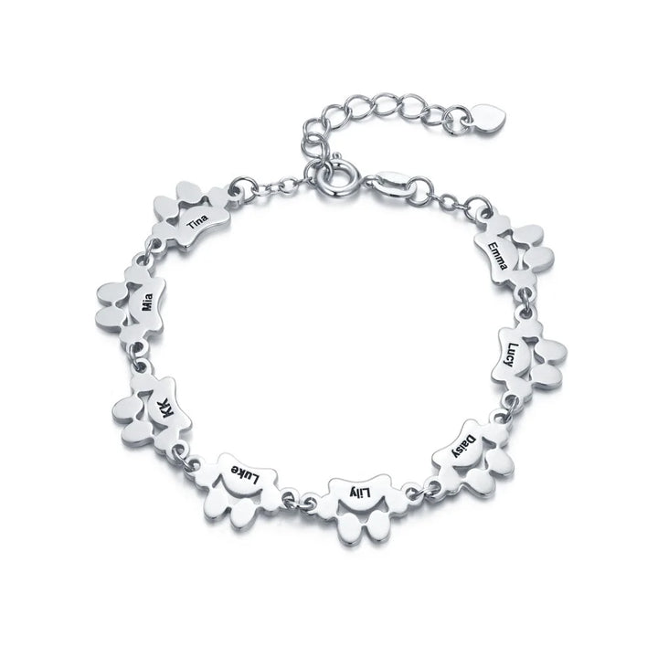 Duurzaam gepersonaliseerd RVS armbandje voor huisdierliefhebbers. Keuze uit goud, zilver en roségoud.