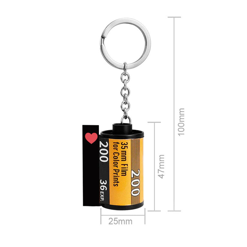 Gepersonaliseerde fotofilmrol sleutelhanger, jouw meest geliefde beelden in een compacte, stijlvolle accessoire.
