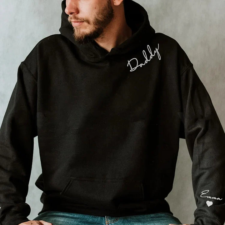 Unieke sweater met familienaam, ideaal Vaderdag cadeau voor papa.