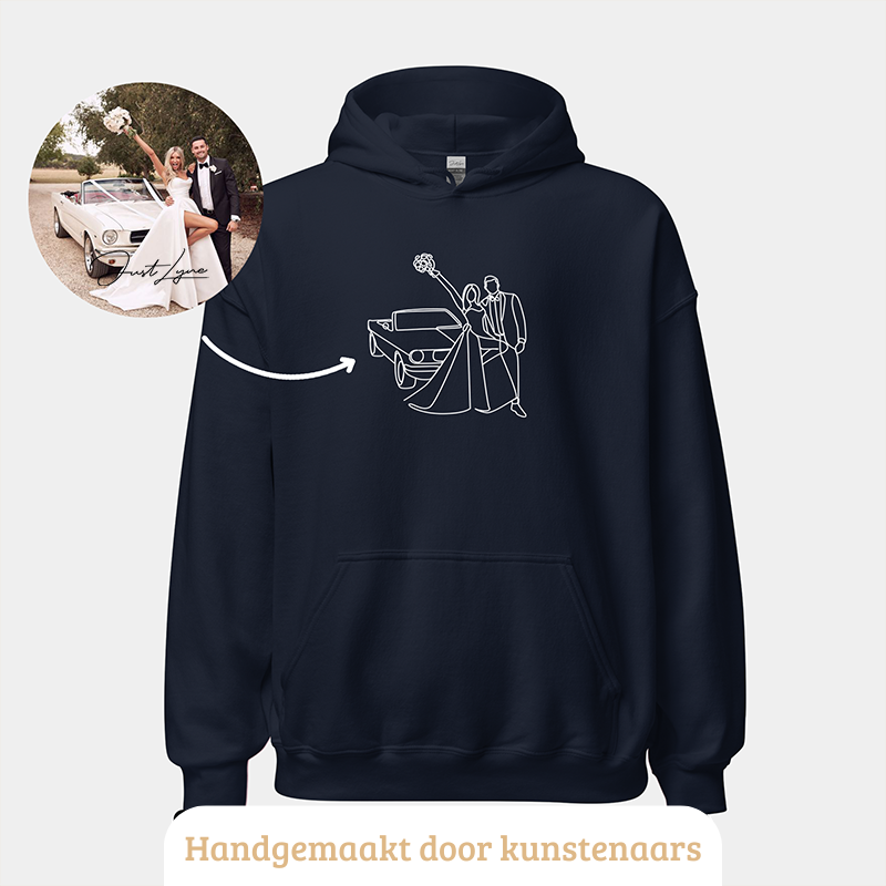 Custom geborduurde hoodie, een uniek cadeau voor hem of haar; personaliseer je sweatshirt stijlvol.