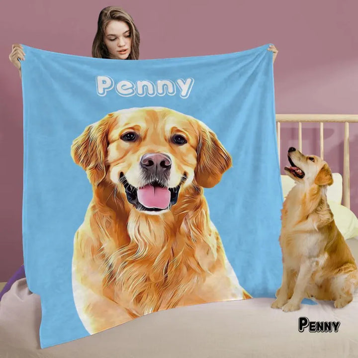 Deze unieke, comfortabele huisdierdeken is gepersonaliseerd met een foto, een prachtig huisdiercadeau.