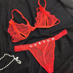 Rood lingerie setje