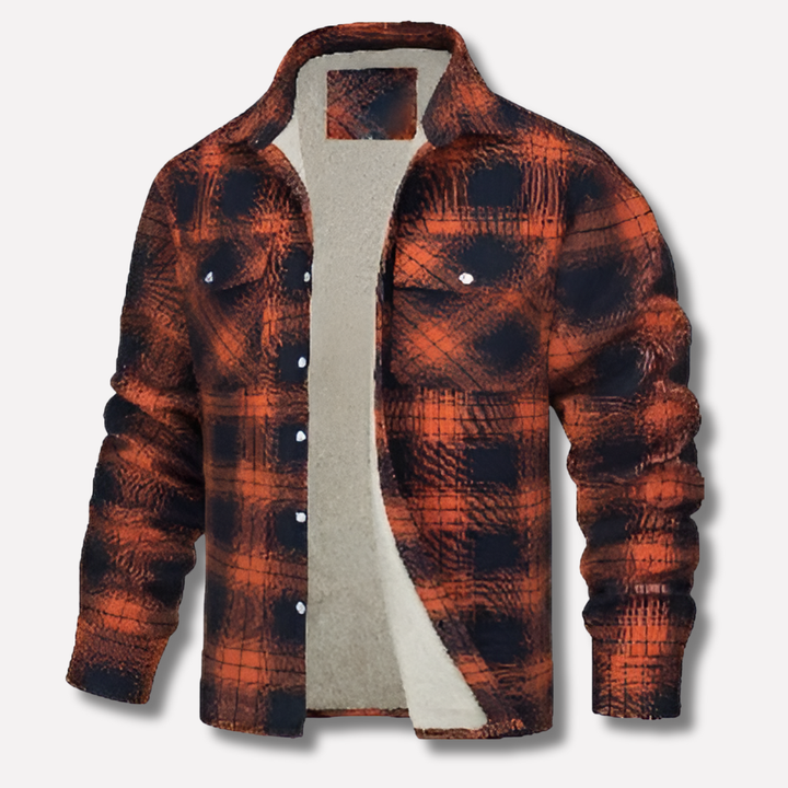 Klassiek geruit houthakkersoverhemd voor heren, lange mouw en comfortabele pasvorm, perfect voor herfst.