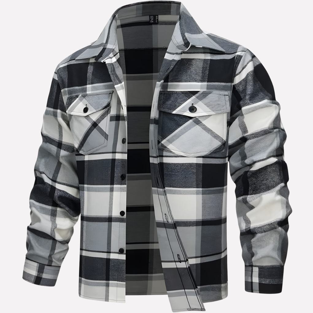 Heren overhemd met lange mouwen in geruit design, een veelzijdige keuze voor herfst en lente kleding.