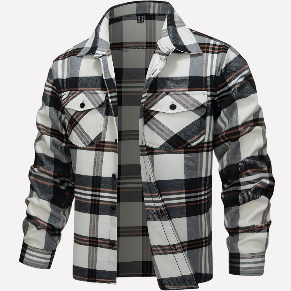 Stijlvol heren overhemd met lange mouwen, geruit plaid, biedt dagelijkse comfort voor elke casual outfit.