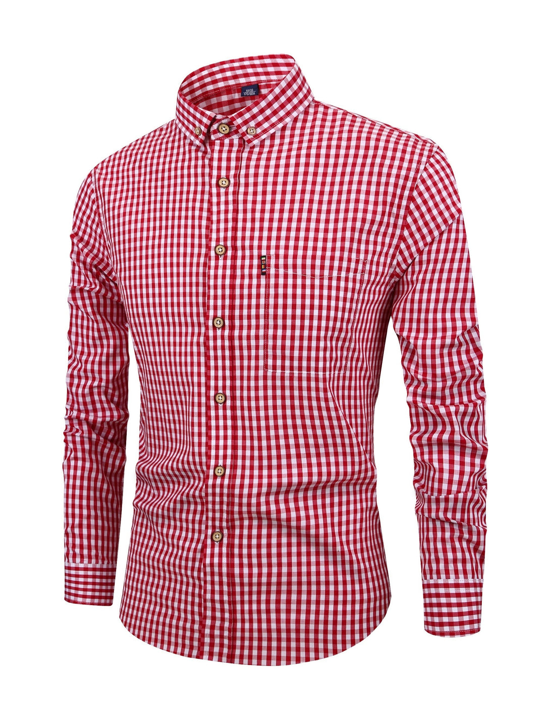 Stijlvol geruit herenoverhemd, perfect voor zowel casual als zakelijke gelegenheden.