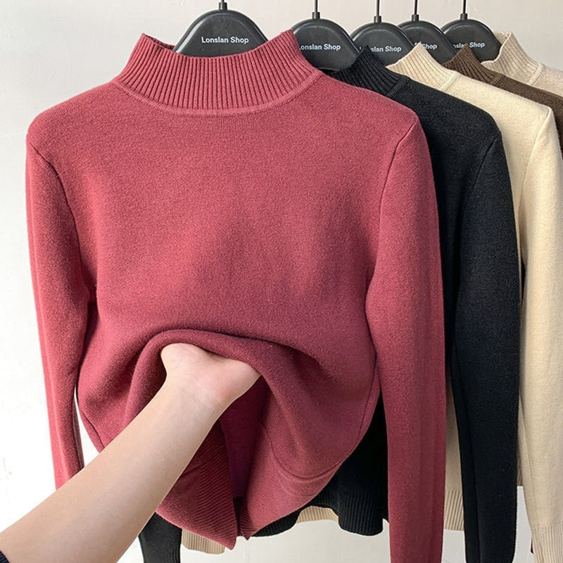 WarmSweater Gevoerde Dames Trui, de perfecte warme trui voor dames in de winter. Ultiem comfort gegarandeerd.