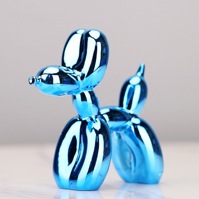 Ballonhond figuur sculptuur, moderne pop-art woondecoratie. Artistiek design accent.