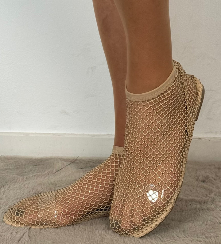 Comfortabele glanzende ballerina's voor dames, voorzien van antislipzool. Ideale elegante schoenen voor dagelijks gebruik of kantoor.