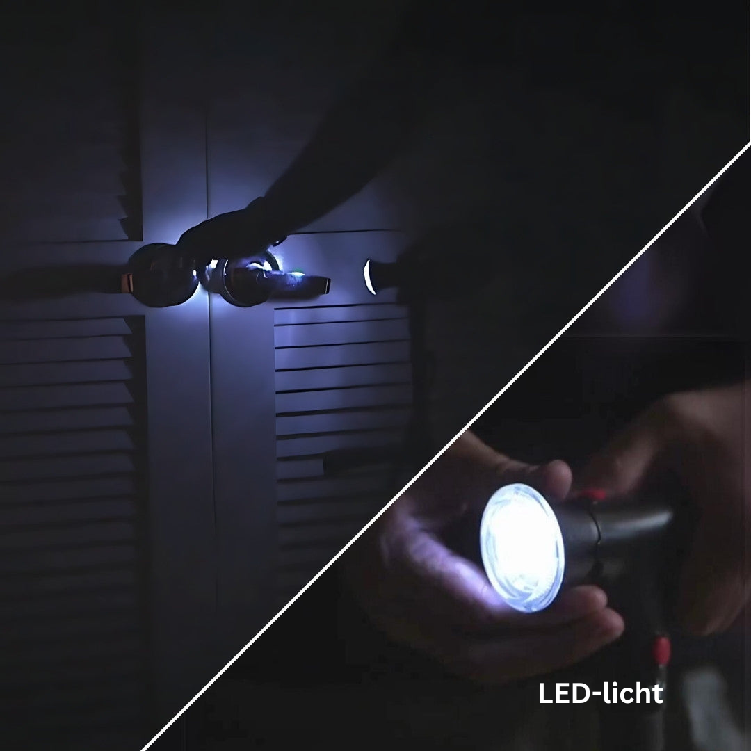 Comfortabele loophulp voor senioren: GlideStep wandelstok met LED-licht en dubbel handvat voor zelfstandigheid.