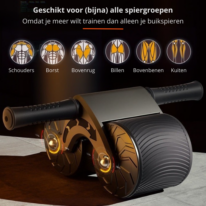 Slimme rebound buikspiertrainer voor snelle spieropbouw en krachttraining thuis, ideaal voor sixpack.