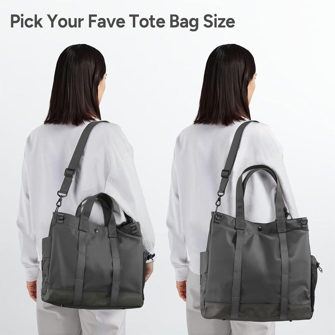 Georganiseerde MetroCarry messenger bag, groen, voor laptops, werk en reizen, met veel opbergruimte.