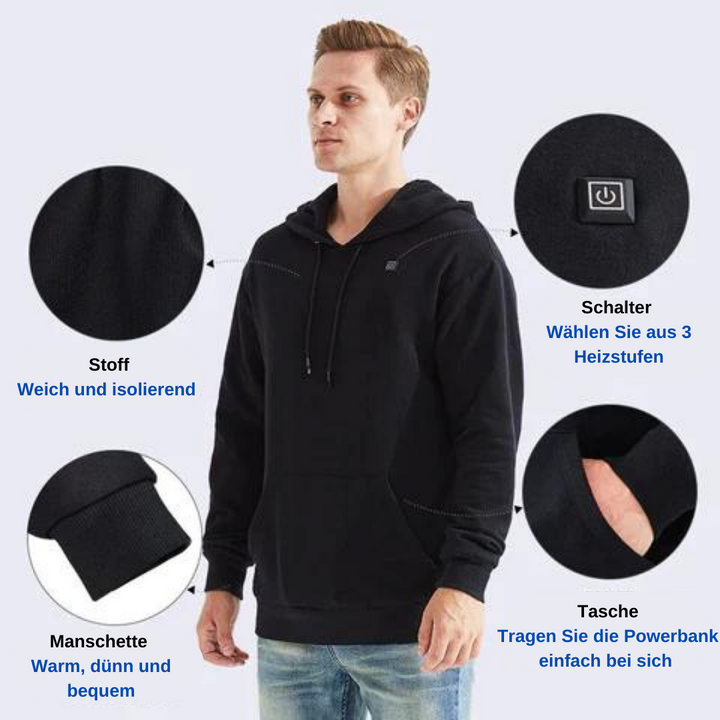 Uniseks warme trui (M) met verwarmingselementen, ideaal als thermokleding voor dagelijkse mode.
