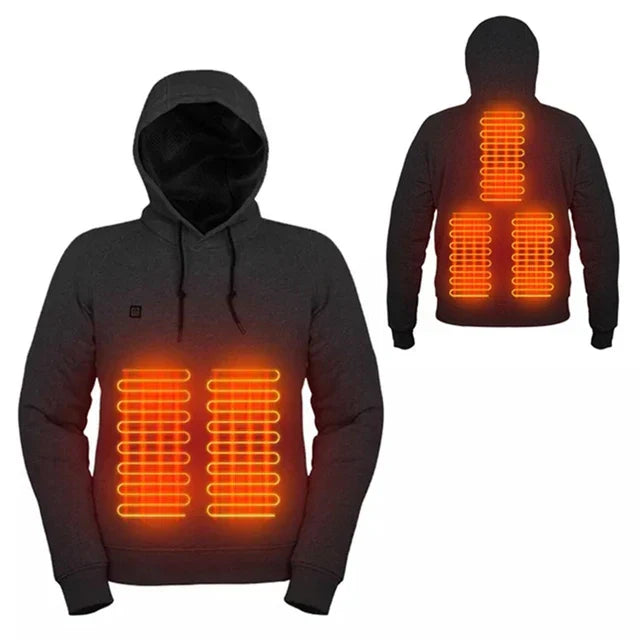 Grijze ThermaHoodie (S): een warme, comfortabele hoodie als perfecte winterkleding voor iedereen.