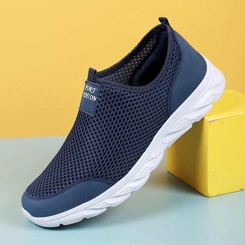 Orthopedische comfortschoenen in grijs/zwart. Speciaal voor verlichting van hielspoor, voetpijn & plantar fasciitis.