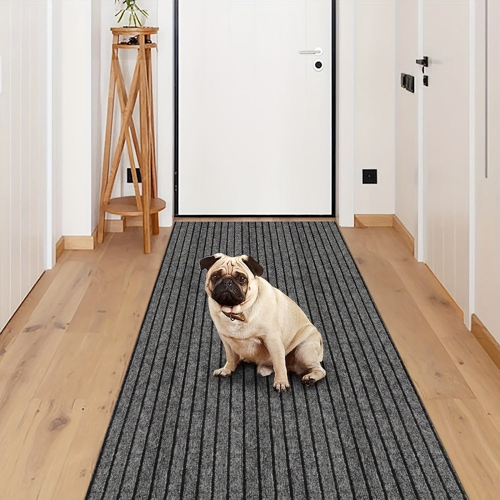 Praktische GripLuxe buitenloper, antislip en wasbaar, perfect voor balkon of tuinpad.
