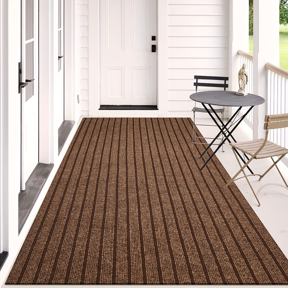Comfortabele GripLuxe antislip loper, wasbaar polyester vloerkleed, perfect voor binnen & buiten.