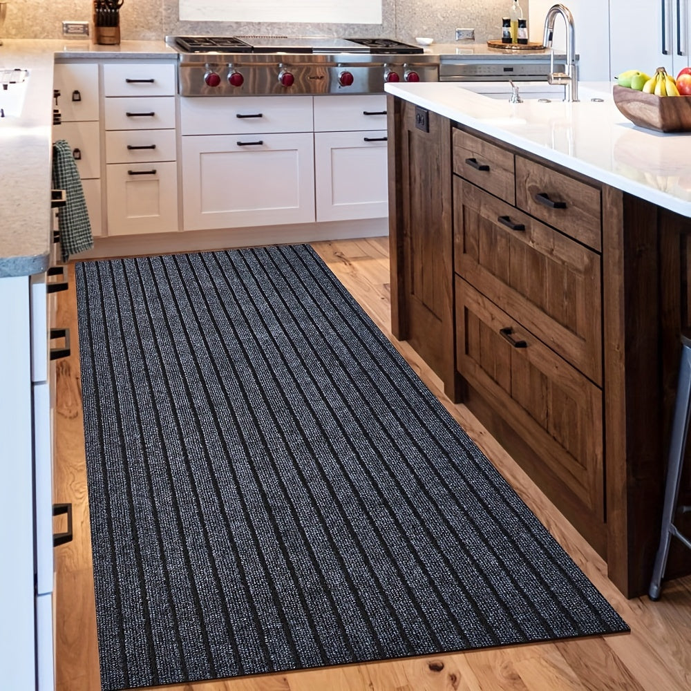 Stijlvolle GripLuxe wasbare loper met antislip rug, perfect voor een veilige entree of terras.
