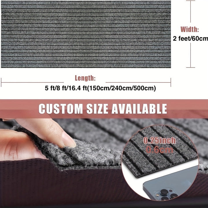 Antislip wasbare loper van polyester, GripLuxe vloerkleed voor extra grip binnen en buiten.