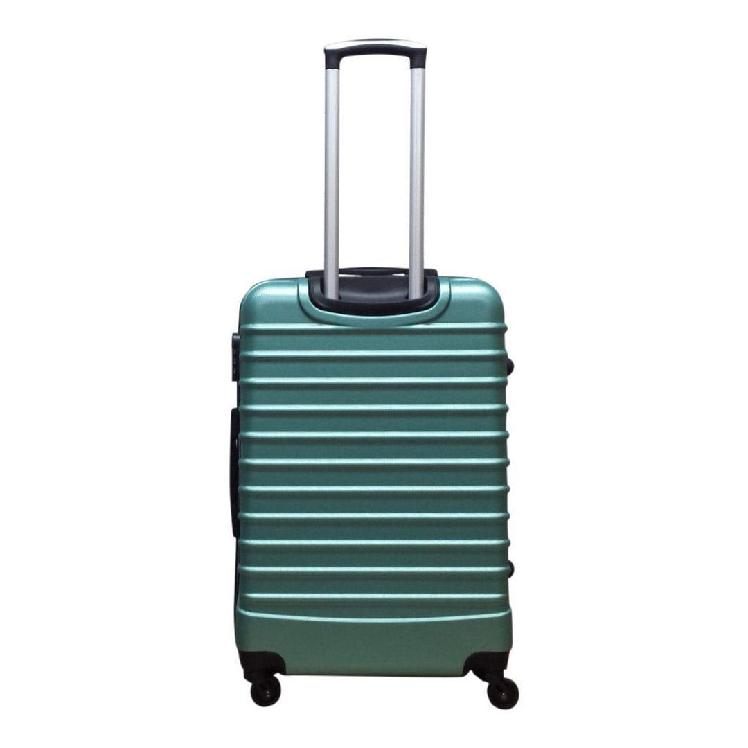 Veilige groen glanzende 2-delige ABS hardcase kofferset Torino. Ideaal voor zorgeloos reizen.