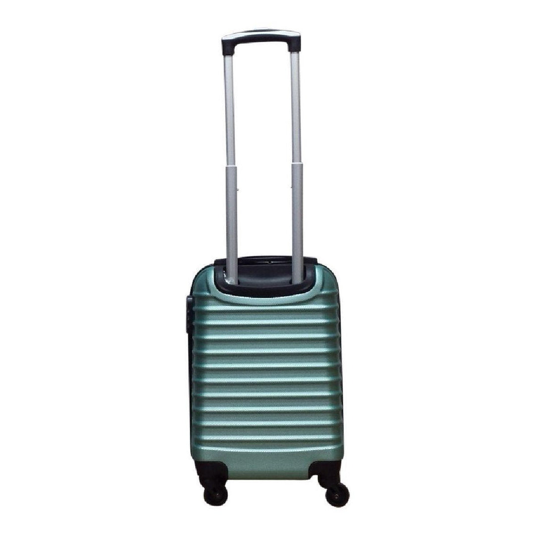 Stijlvolle groene hardcase kofferset (ABS), lichtgewicht en robuust. Voor veilige vakantie reizen.