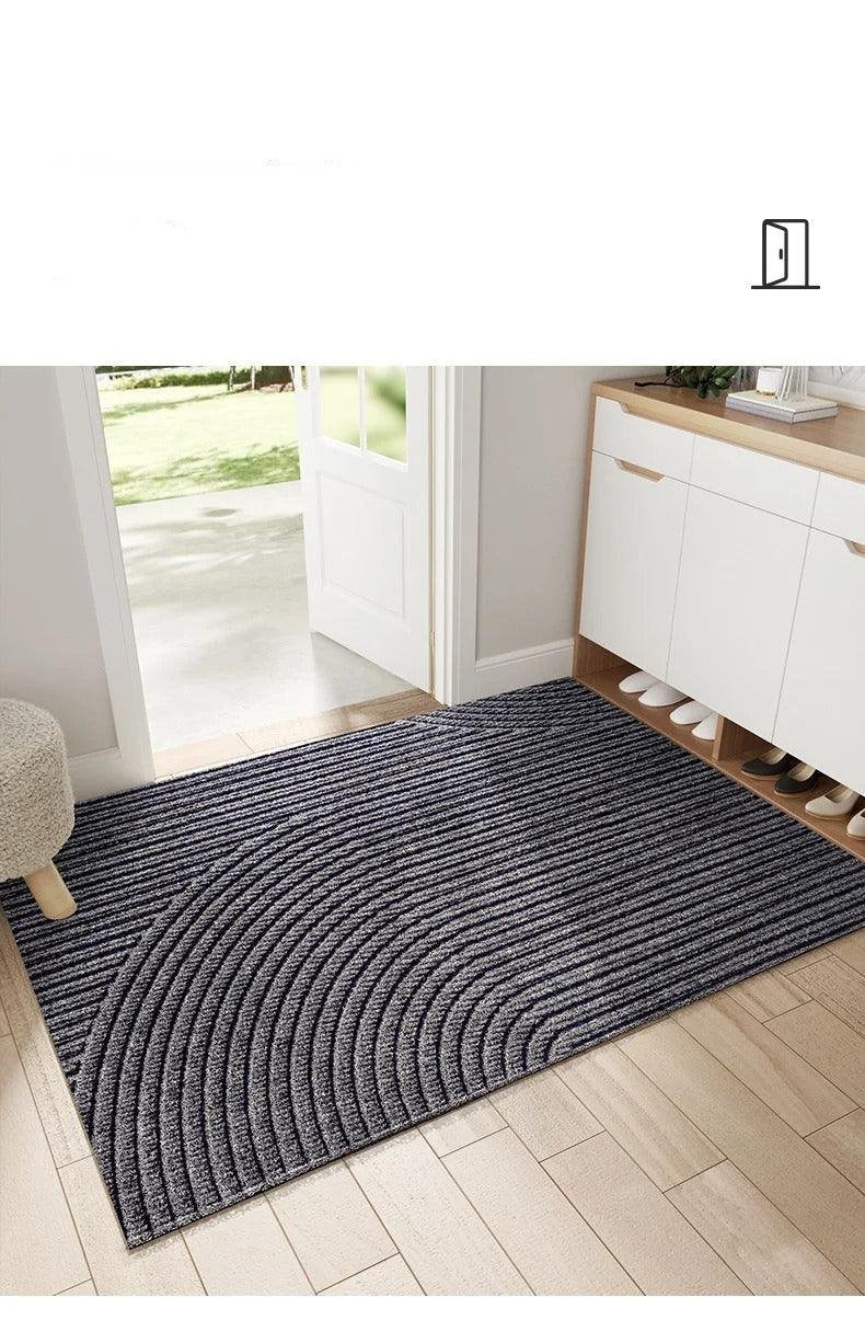 Khaki antislip entree mat, vuilvangend en duurzaam. Ideaal als balkon mat of moderne deurmat.
