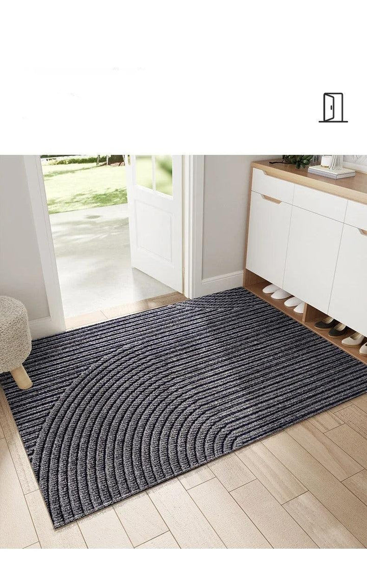 Khaki antislip entree mat, vuilvangend en duurzaam. Ideaal als balkon mat of moderne deurmat.