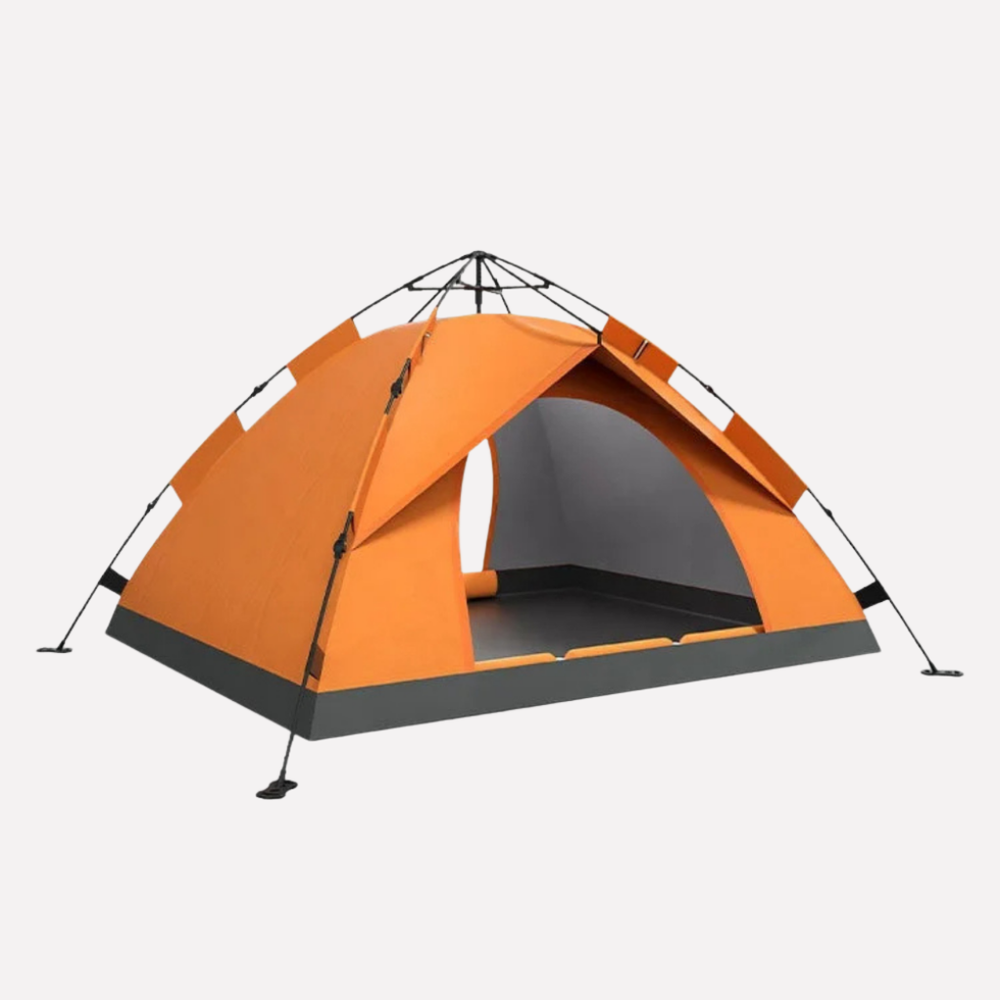 Lichtgewicht pop-up strandtent, ideaal voor snel onderdak en schaduw op zonnige dagen aan zee of tijdens kamperen.