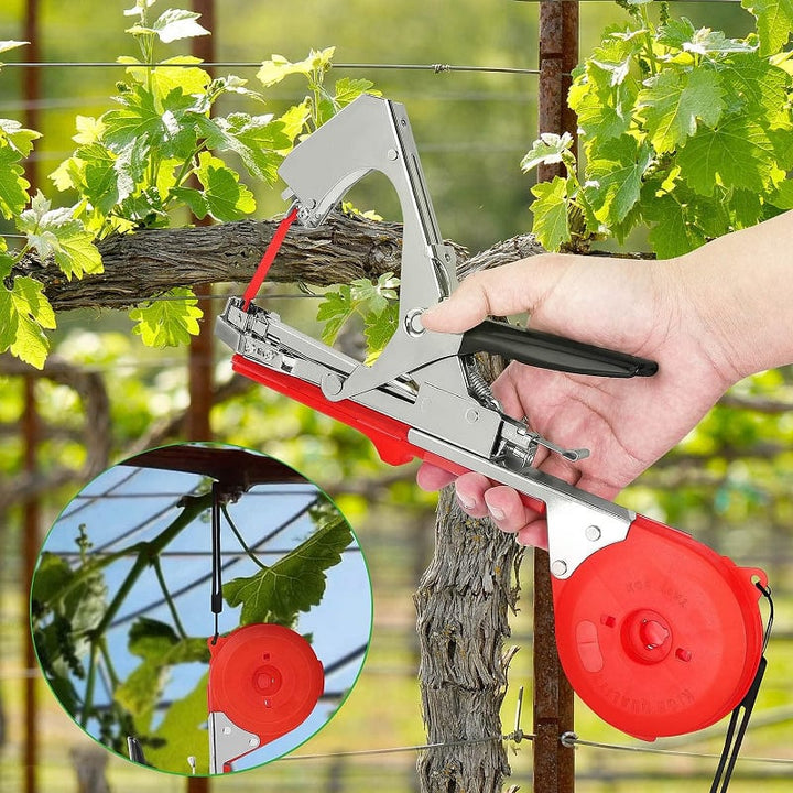 Groene StemTie plantenbinder voor snel en eenvoudig bevestigen van plantenstengels en gewassen. Essentieel tuingereedschap.