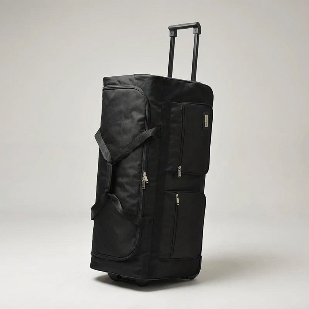 Ruime Oxford stof reiskoffer met wielen, ideaal als bagage voor lange vakanties. CarryMaxx.