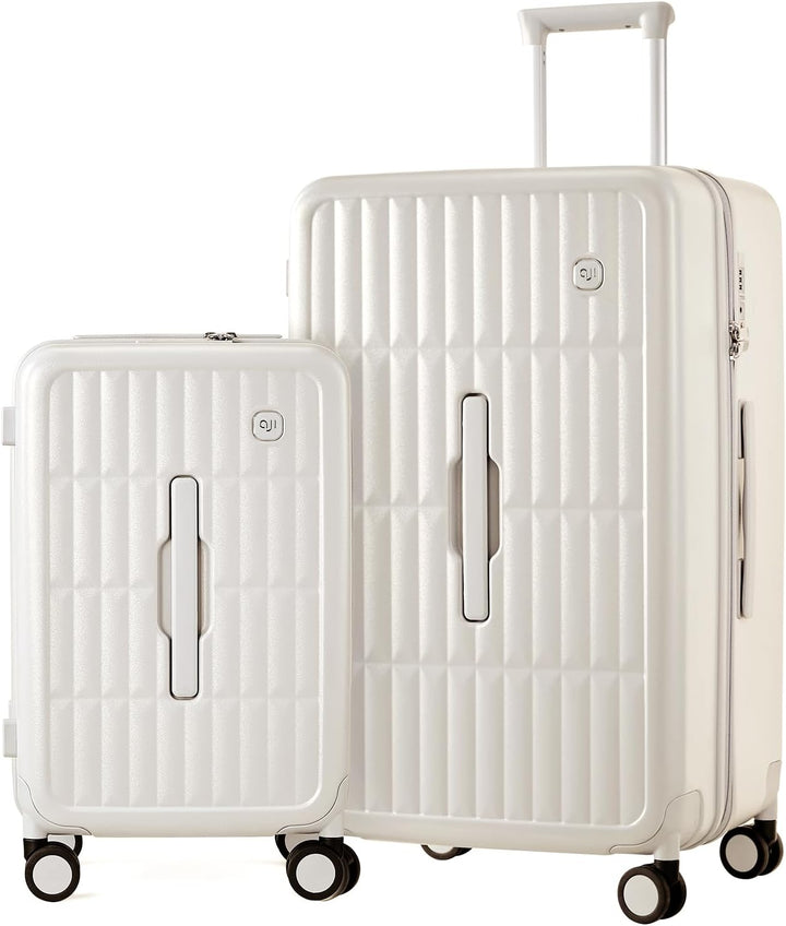 Unisex bagage: 26 inch harde koffer, kaasgeel, met 8 spinnerwielen voor vliegreizen.