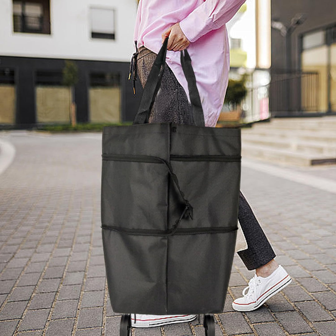 Duurzame winkelwagen op wielen, een slimme keuze voor elke shopper.