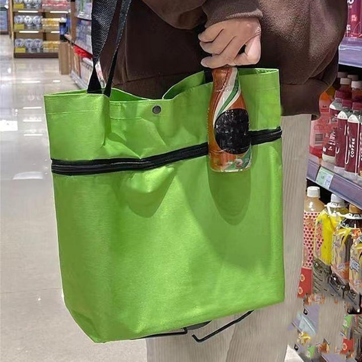 Multifunctionele opvouwbare kar met wielen, voor boodschappen, was en opslag.